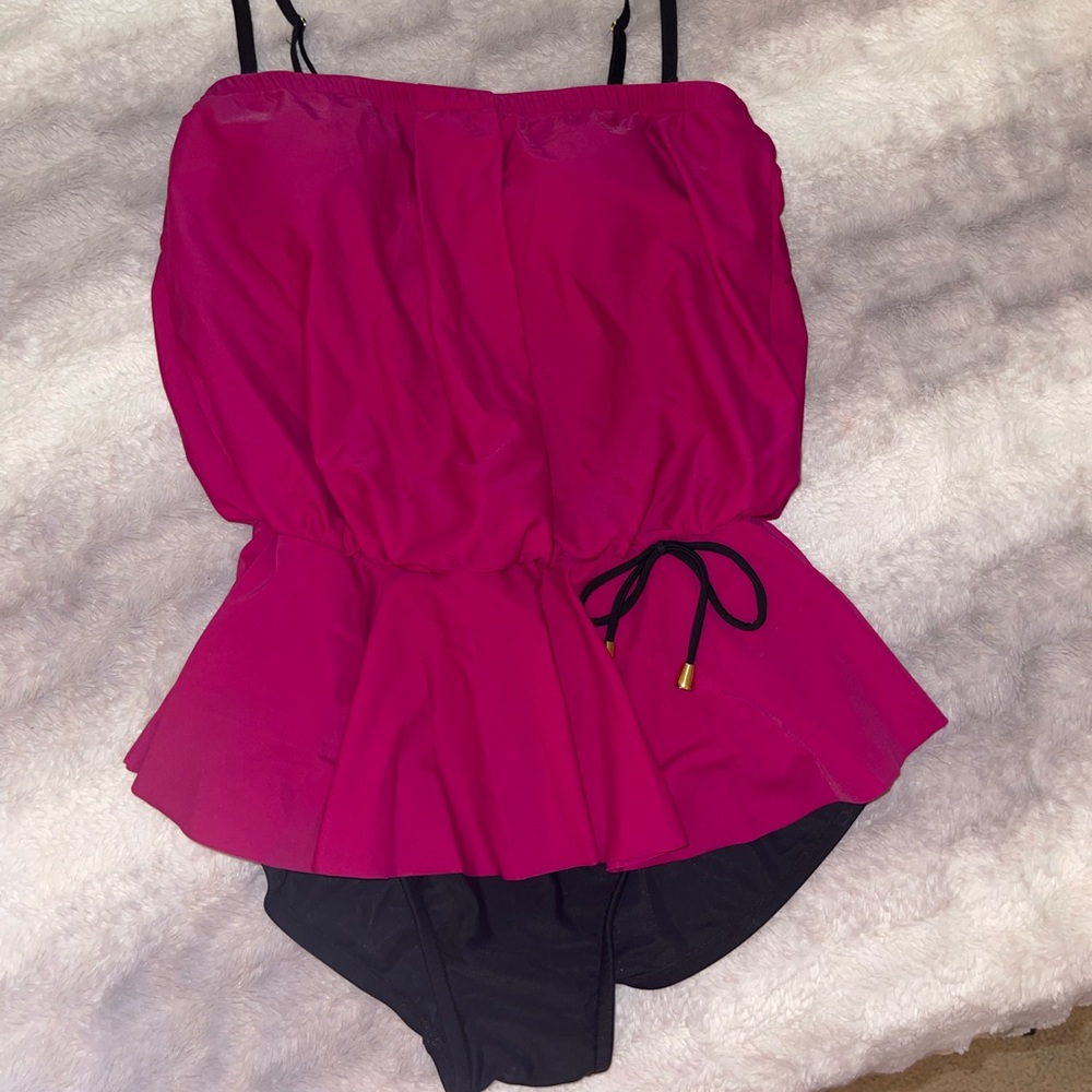 Bubble style full coverage swim with skirt style